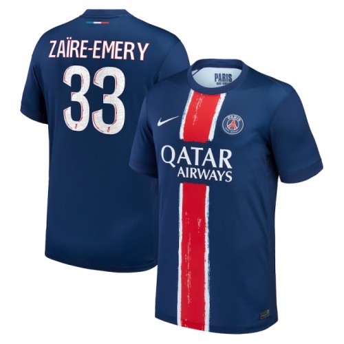 Maillot de Foot Paris Saint-Germain Zaire Emery 33 Domicile 2024-25 Maillot de Foot Paris Saint-Germain Zaire Emery 33 Domicile 2024-25
